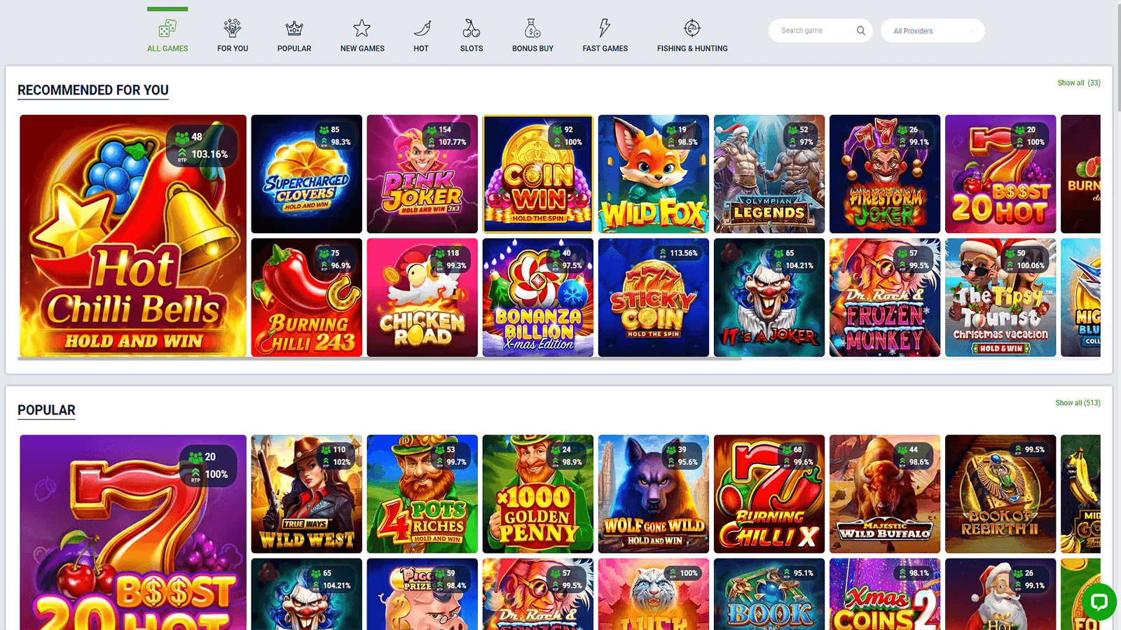 20Bet Casino Spiludvalg i Danmark