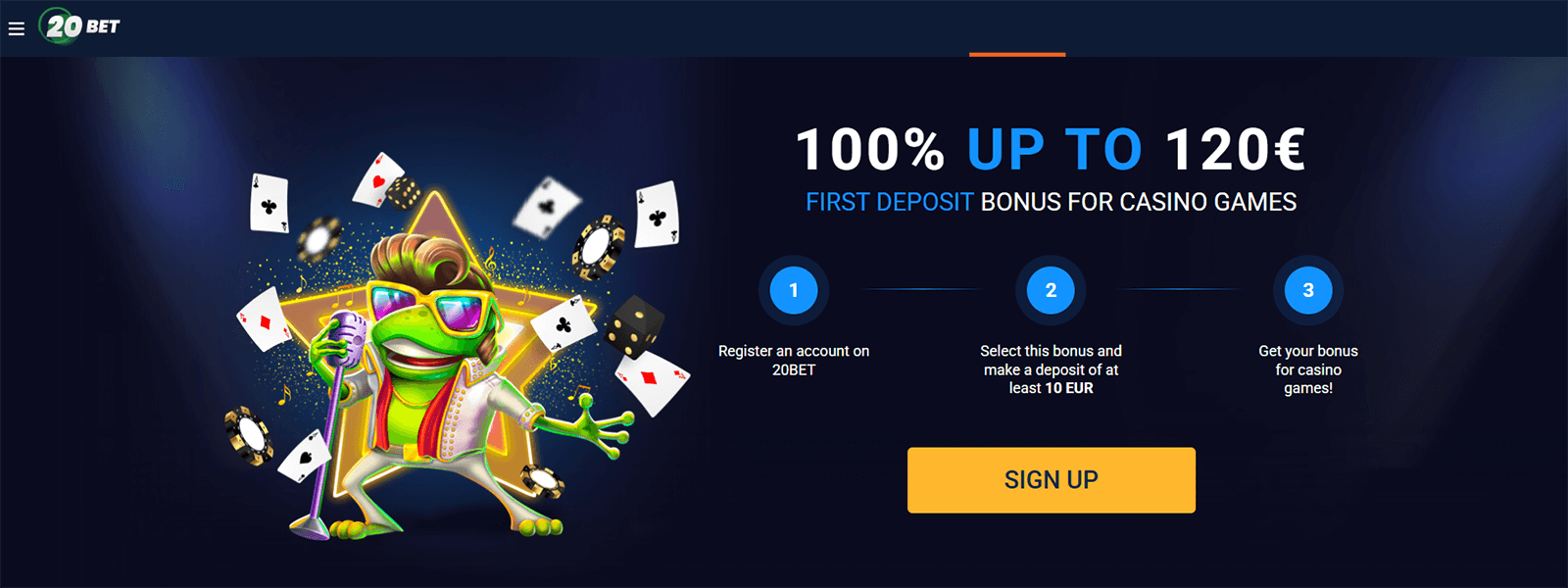 20Bet Casino Velkomsttilbud i Danmark