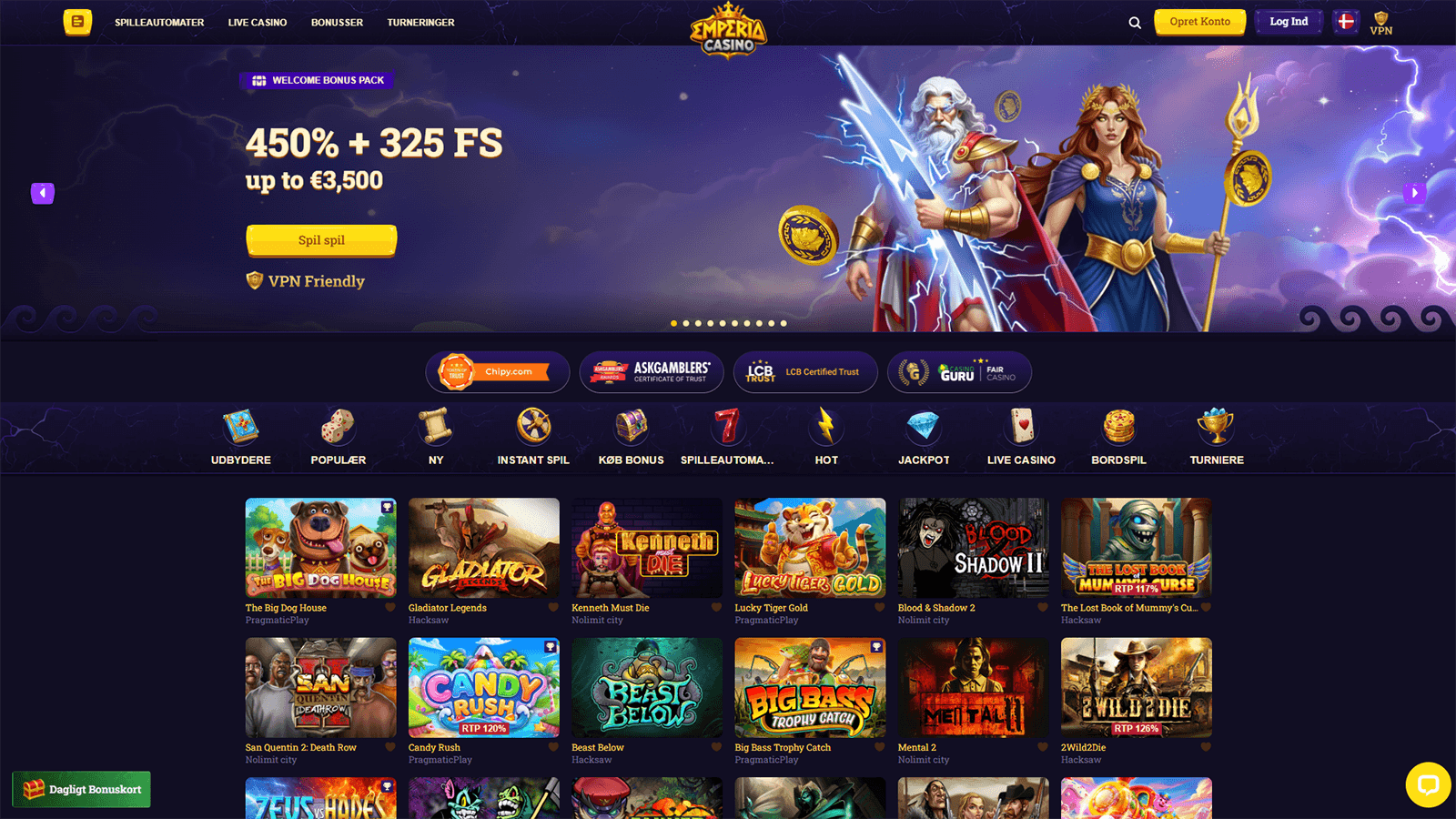 Emperia Casino hjemmeside i Danmark