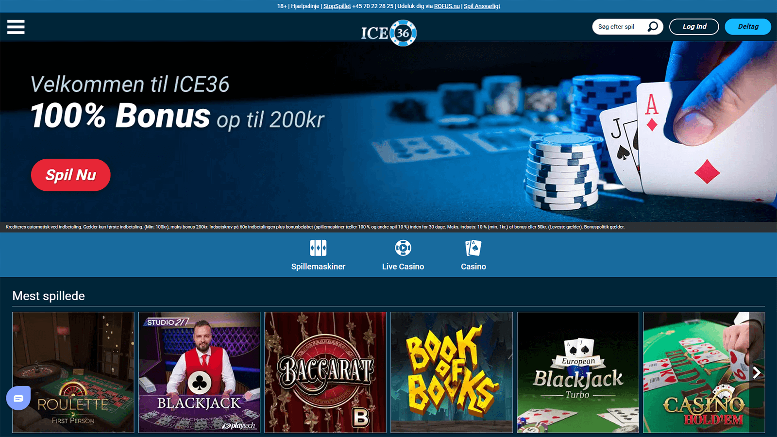 ICE36 Casino hjemmeside i Danmark
