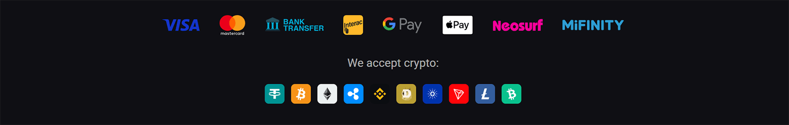 Rooster.bet Casino betalingsmetoder i Danmark