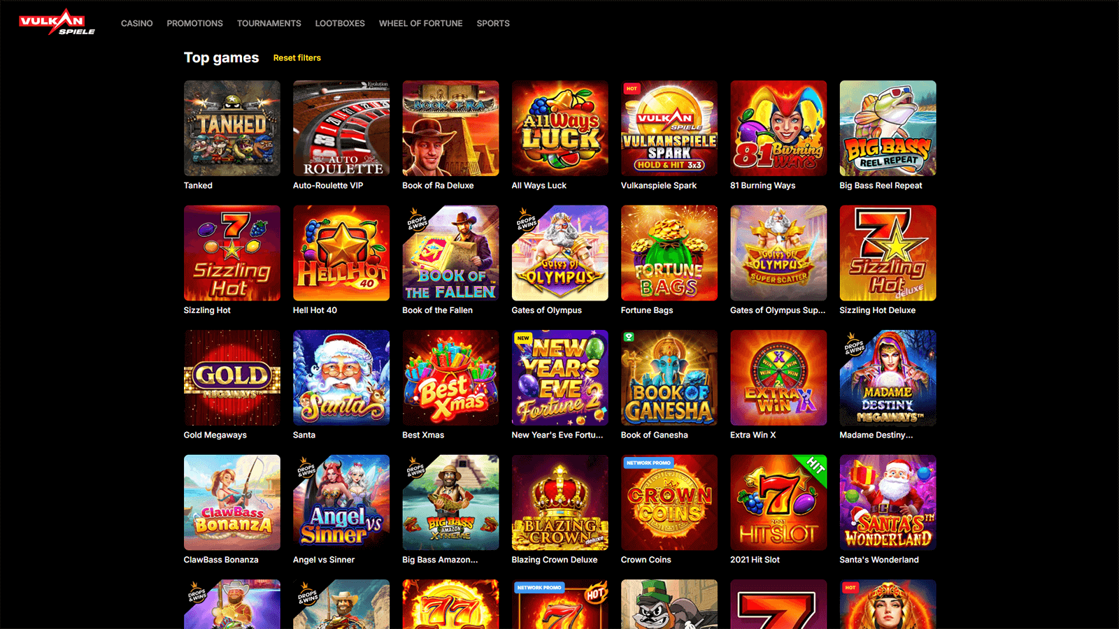 VulkanSpiele Casino Topspil