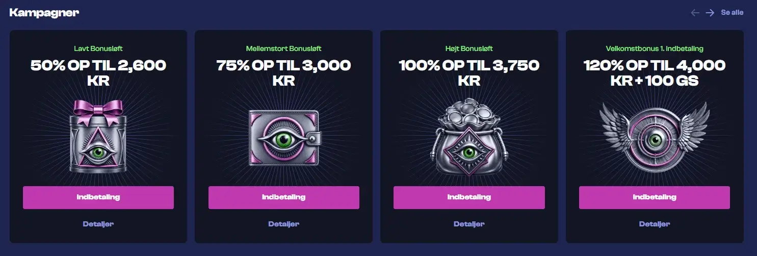 God of Wins Casino kampagner og bonusser